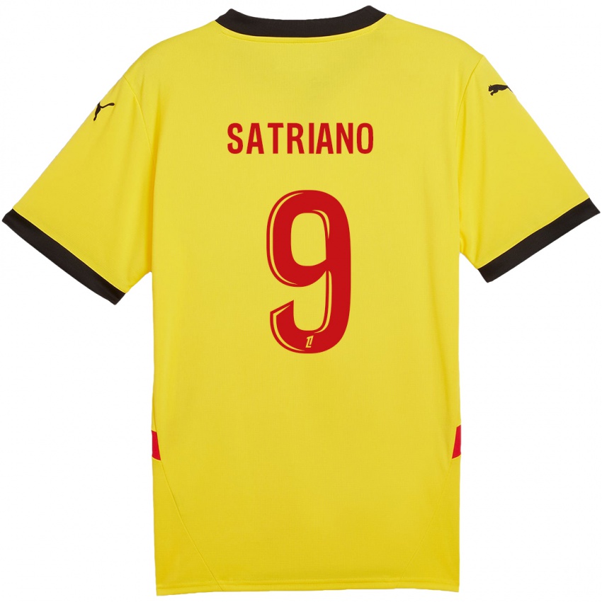 Niño Camiseta Martín Satriano #9 Amarillo Rojo 1ª Equipación 2024/25 La Camisa México