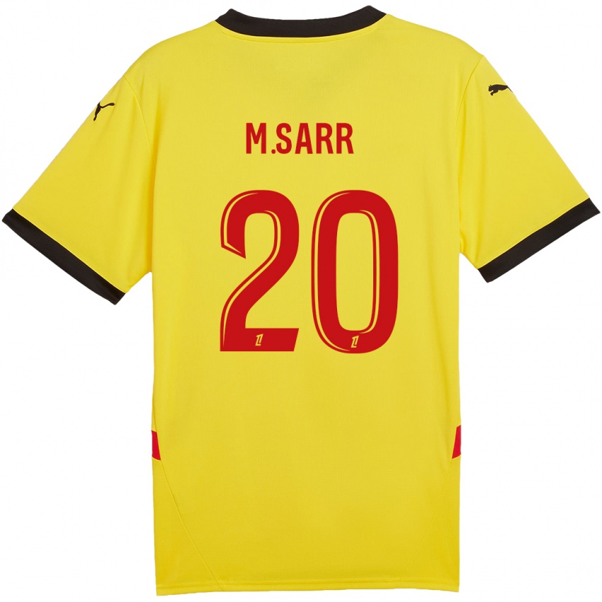 Niño Camiseta Malang Sarr #20 Amarillo Rojo 1ª Equipación 2024/25 La Camisa México