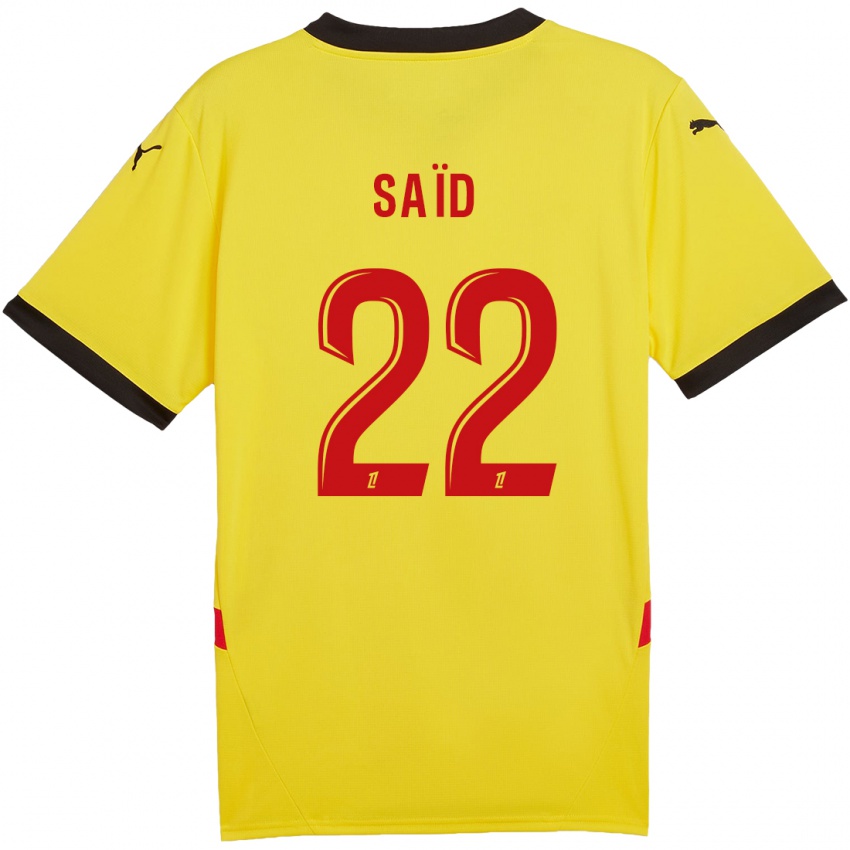 Niño Camiseta Wesley Saïd #22 Amarillo Rojo 1ª Equipación 2024/25 La Camisa México