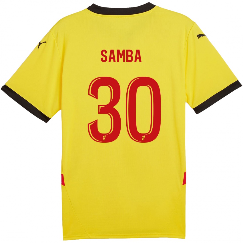 Niño Camiseta Brice Samba #30 Amarillo Rojo 1ª Equipación 2024/25 La Camisa México