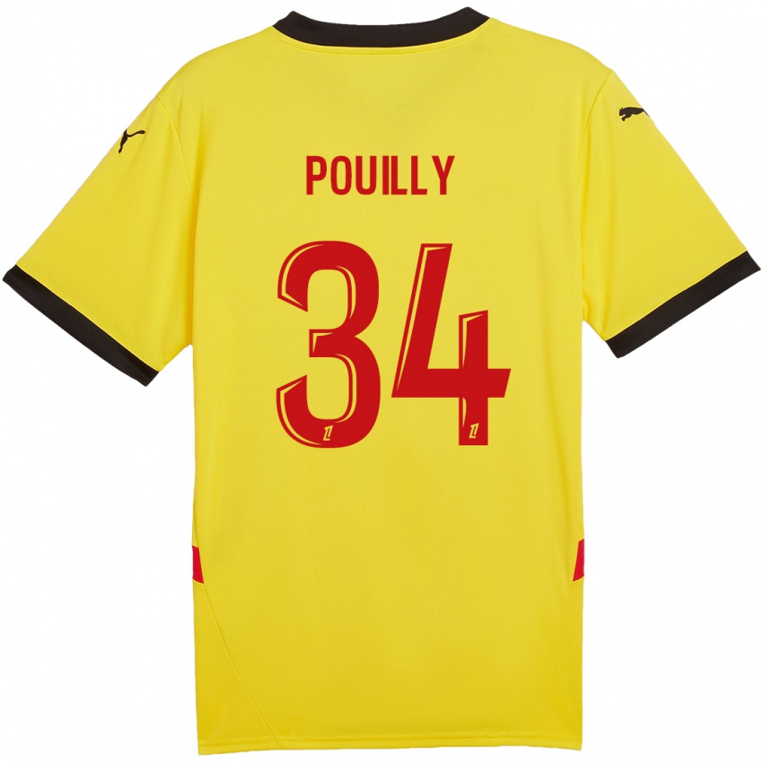 Niño Camiseta Tom Pouilly #34 Amarillo Rojo 1ª Equipación 2024/25 La Camisa México