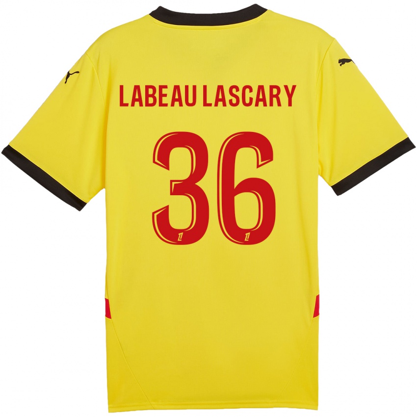 Niño Camiseta Rémy Labeau Lascary #36 Amarillo Rojo 1ª Equipación 2024/25 La Camisa México