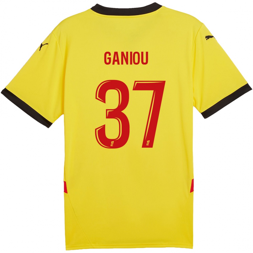 Niño Camiseta Ismaëlo Ganiou #37 Amarillo Rojo 1ª Equipación 2024/25 La Camisa México