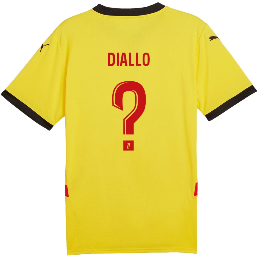 Niño Camiseta Alpha Diallo #0 Amarillo Rojo 1ª Equipación 2024/25 La Camisa México