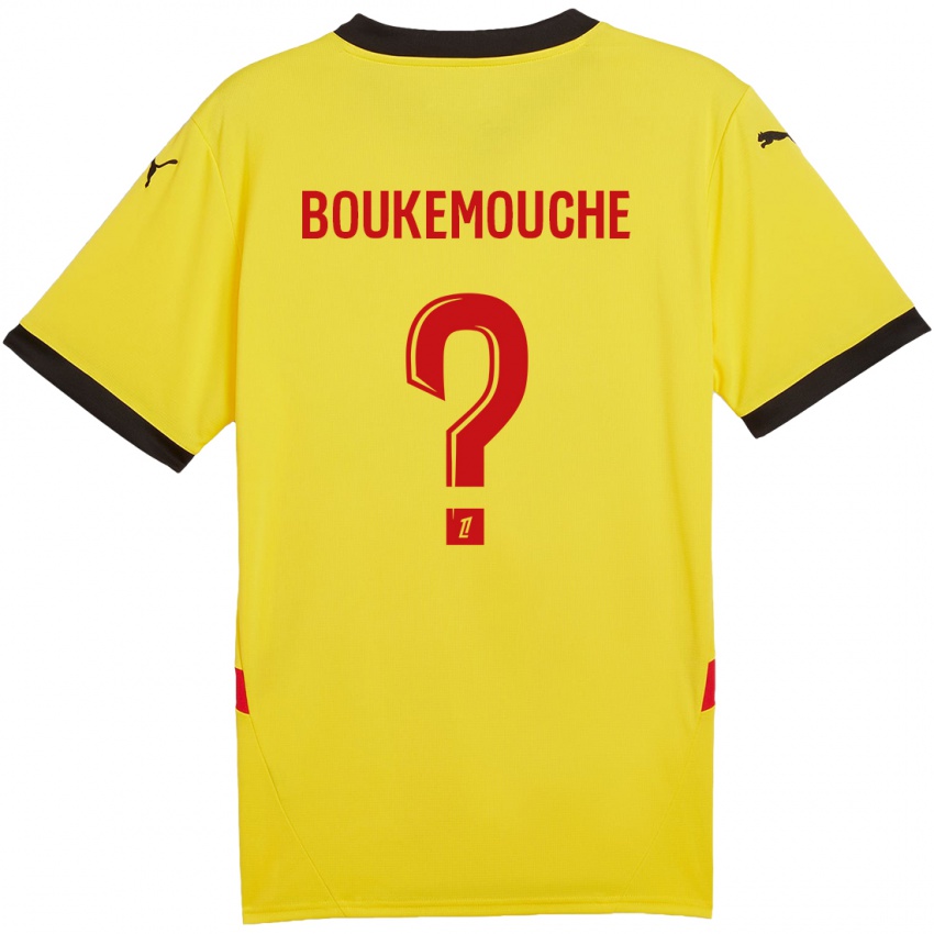 Niño Camiseta Amine Boukemouche #0 Amarillo Rojo 1ª Equipación 2024/25 La Camisa México