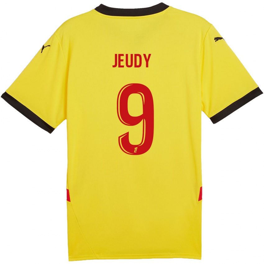 Niño Camiseta Sherly Jeudy #9 Amarillo Rojo 1ª Equipación 2024/25 La Camisa México