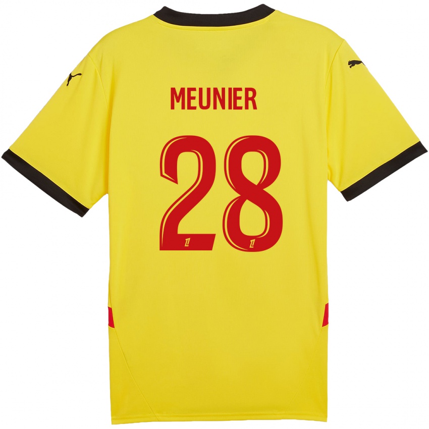 Niño Camiseta Jennifer Meunier #28 Amarillo Rojo 1ª Equipación 2024/25 La Camisa México