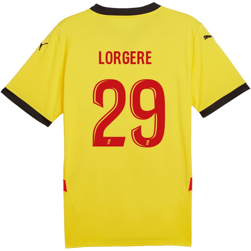 Niño Camiseta Charlotte Lorgeré #29 Amarillo Rojo 1ª Equipación 2024/25 La Camisa México