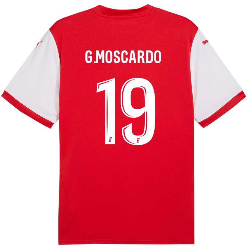 Niño Camiseta Gabriel Moscardo #19 Rojo Blanco 1ª Equipación 2024/25 La Camisa México