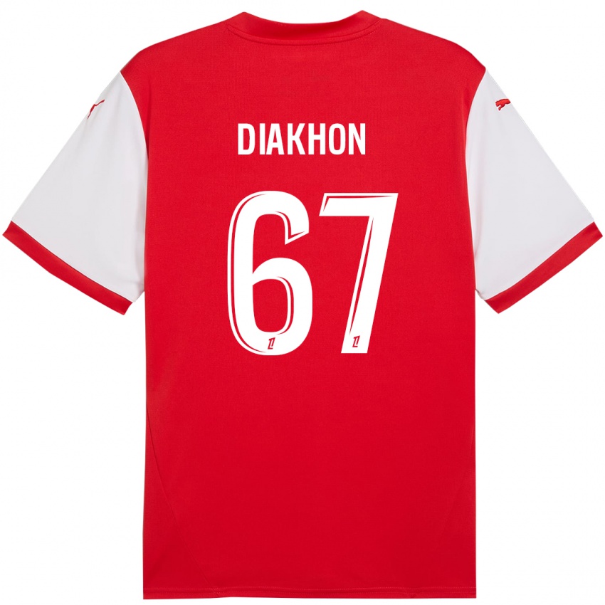 Niño Camiseta Mamadou Diakhon #67 Rojo Blanco 1ª Equipación 2024/25 La Camisa México