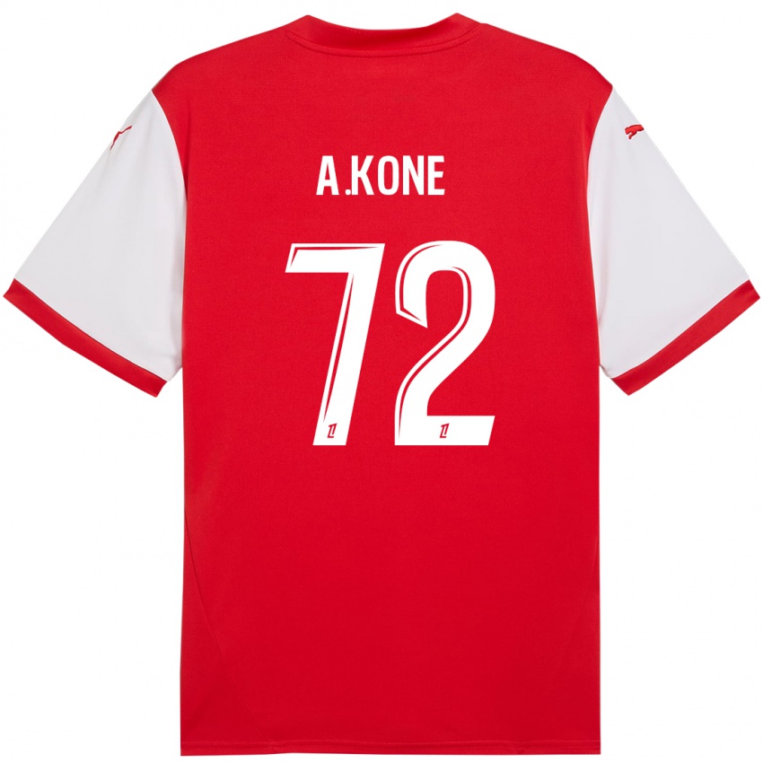 Niño Camiseta Amadou Koné #72 Rojo Blanco 1ª Equipación 2024/25 La Camisa México