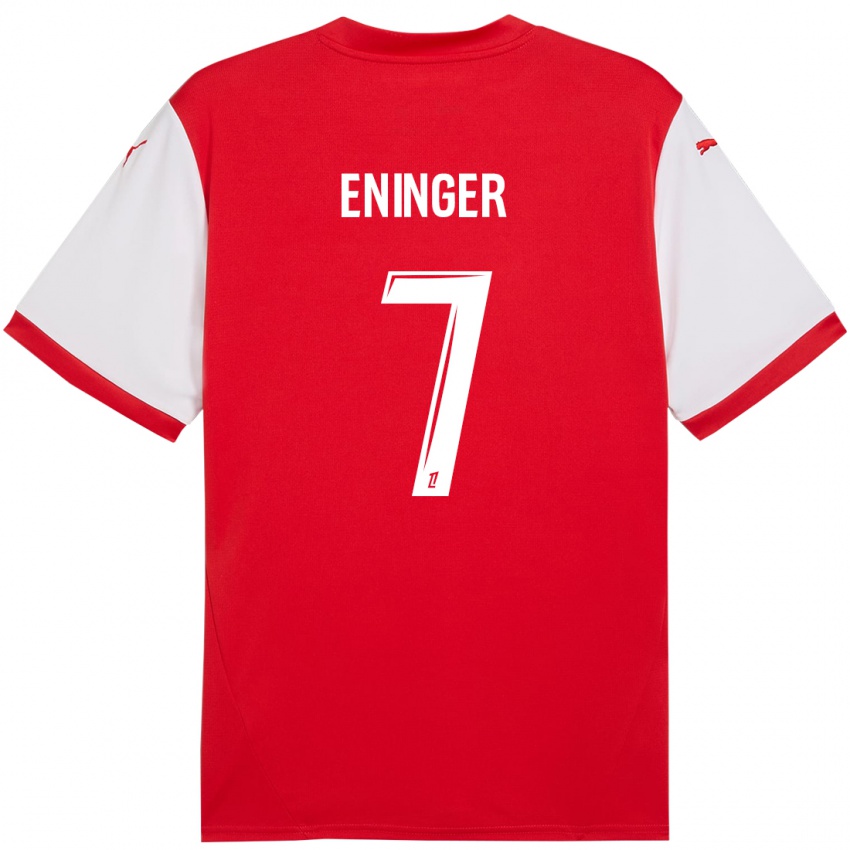 Niño Camiseta Thelma Eninger #7 Rojo Blanco 1ª Equipación 2024/25 La Camisa México