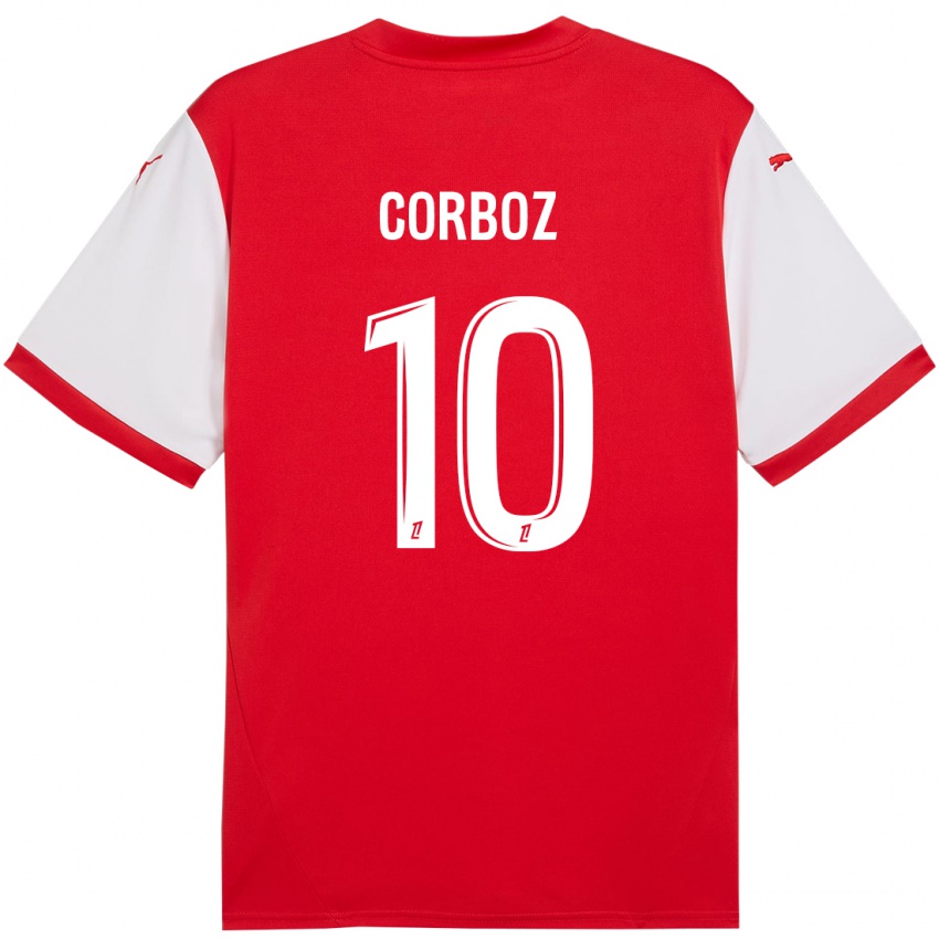 Niño Camiseta Rachel Corboz #10 Rojo Blanco 1ª Equipación 2024/25 La Camisa México