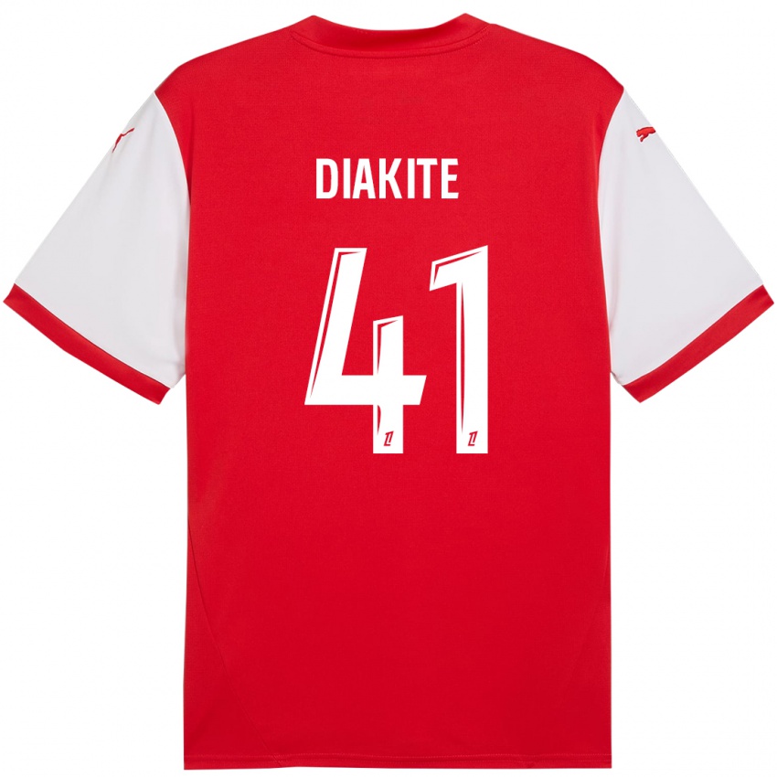 Niño Camiseta Ibrahim Diakité #41 Rojo Blanco 1ª Equipación 2024/25 La Camisa México