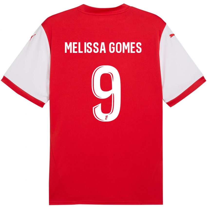 Niño Camiseta Melissa Ferreira Gomes #9 Rojo Blanco 1ª Equipación 2024/25 La Camisa México