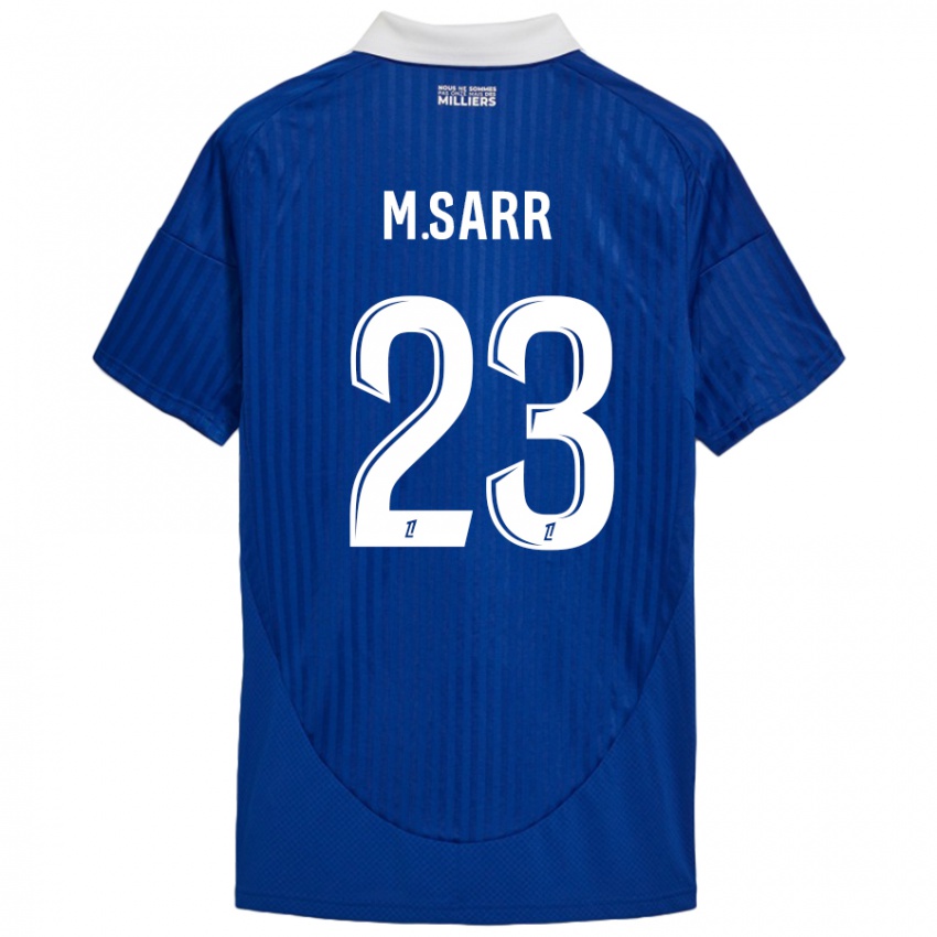 Niño Camiseta Mamadou Sarr #23 Azul Blanco 1ª Equipación 2024/25 La Camisa México