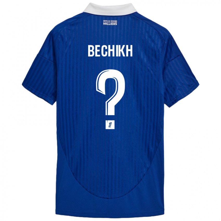 Niño Camiseta Mohamed Bechikh #0 Azul Blanco 1ª Equipación 2024/25 La Camisa México