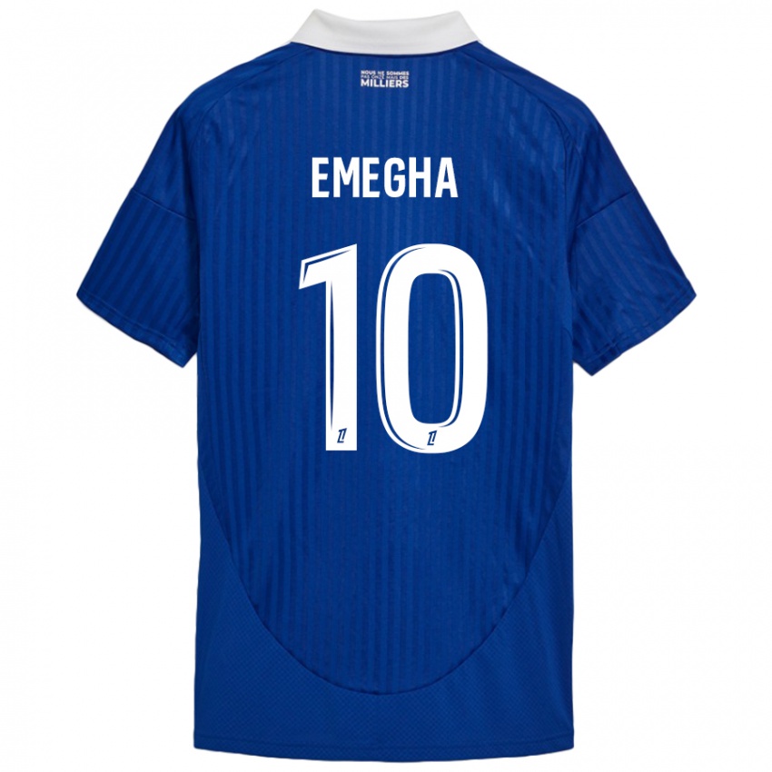 Niño Camiseta Emanuel Emegha #10 Azul Blanco 1ª Equipación 2024/25 La Camisa México