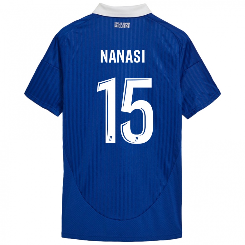 Niño Camiseta Sebastian Nanasi #15 Azul Blanco 1ª Equipación 2024/25 La Camisa México