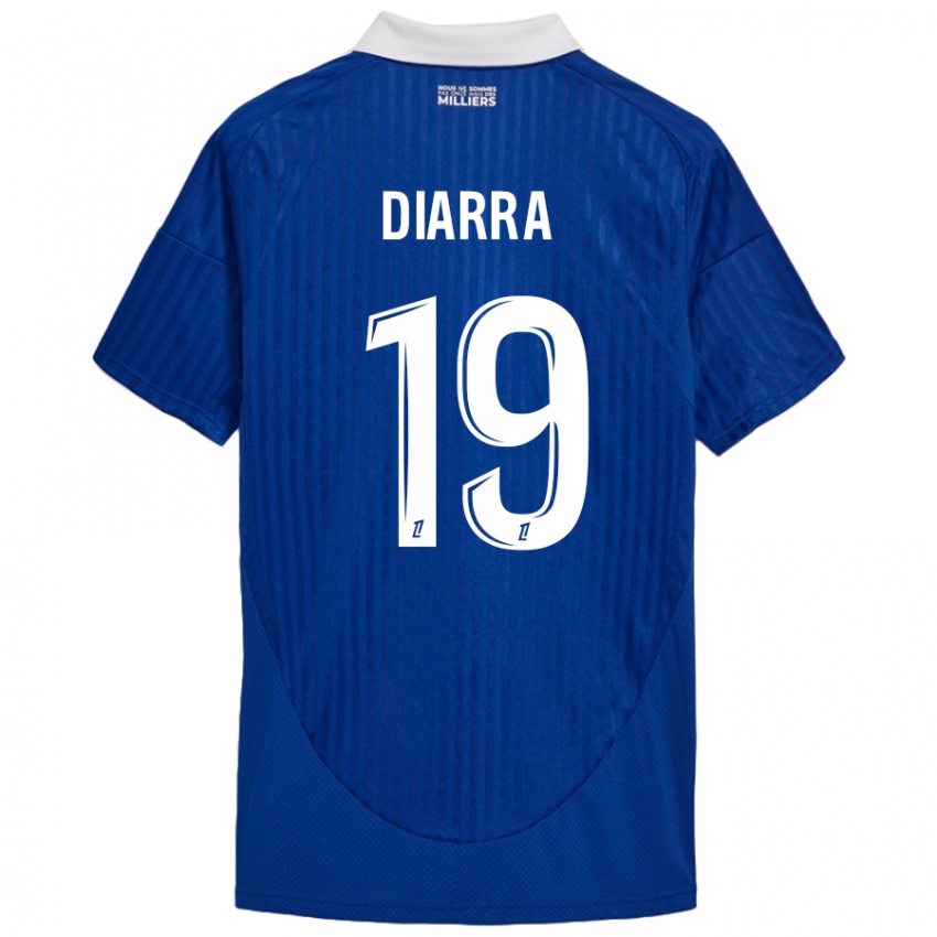 Niño Camiseta Habib Diarra #19 Azul Blanco 1ª Equipación 2024/25 La Camisa México