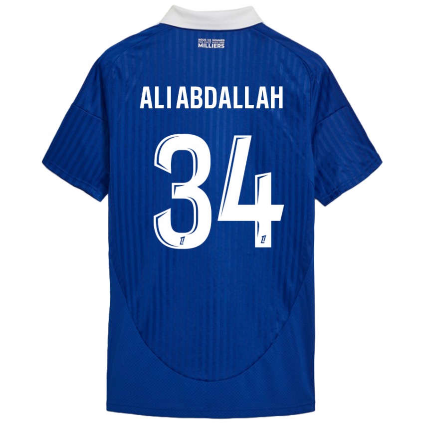 Niño Camiseta Aboubacar Ali Abdallah #34 Azul Blanco 1ª Equipación 2024/25 La Camisa México