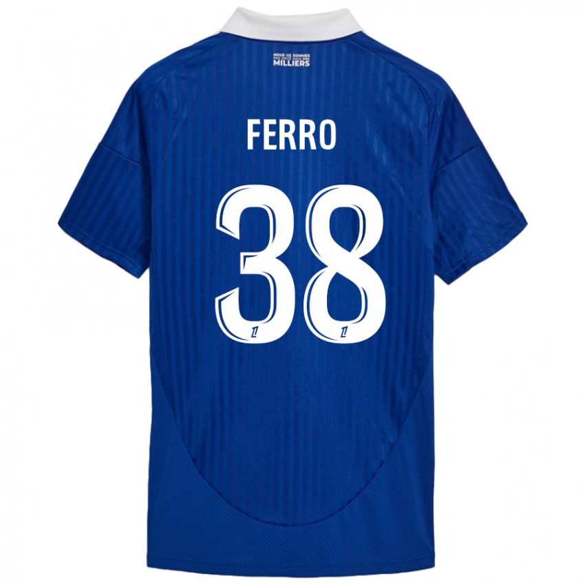 Niño Camiseta Nolan Ferro #38 Azul Blanco 1ª Equipación 2024/25 La Camisa México