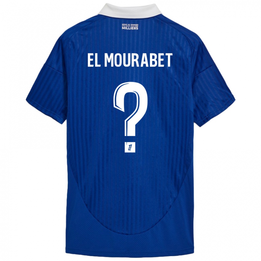 Niño Camiseta Samir El Mourabet #0 Azul Blanco 1ª Equipación 2024/25 La Camisa México