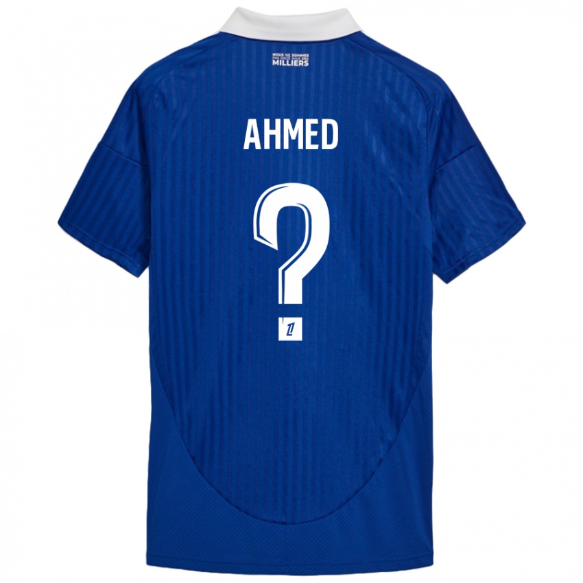 Niño Camiseta Aymeric Ahmed #0 Azul Blanco 1ª Equipación 2024/25 La Camisa México