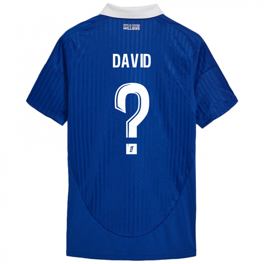 Niño Camiseta David #0 Azul Blanco 1ª Equipación 2024/25 La Camisa México