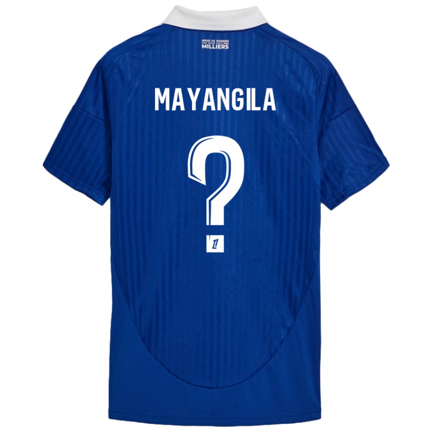 Niño Camiseta Ryan Tutu Mayangila #0 Azul Blanco 1ª Equipación 2024/25 La Camisa México