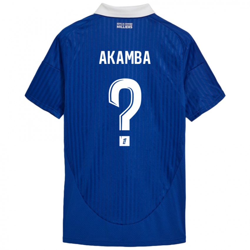 Niño Camiseta Fred Akamba #0 Azul Blanco 1ª Equipación 2024/25 La Camisa México