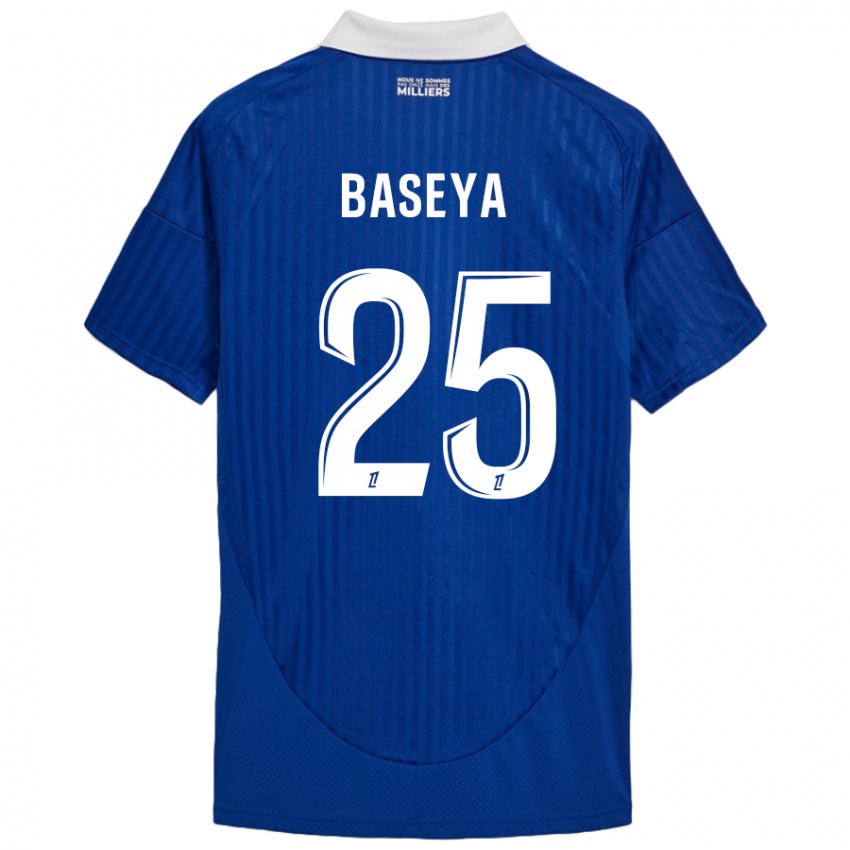 Niño Camiseta Steven Baseya #25 Azul Blanco 1ª Equipación 2024/25 La Camisa México