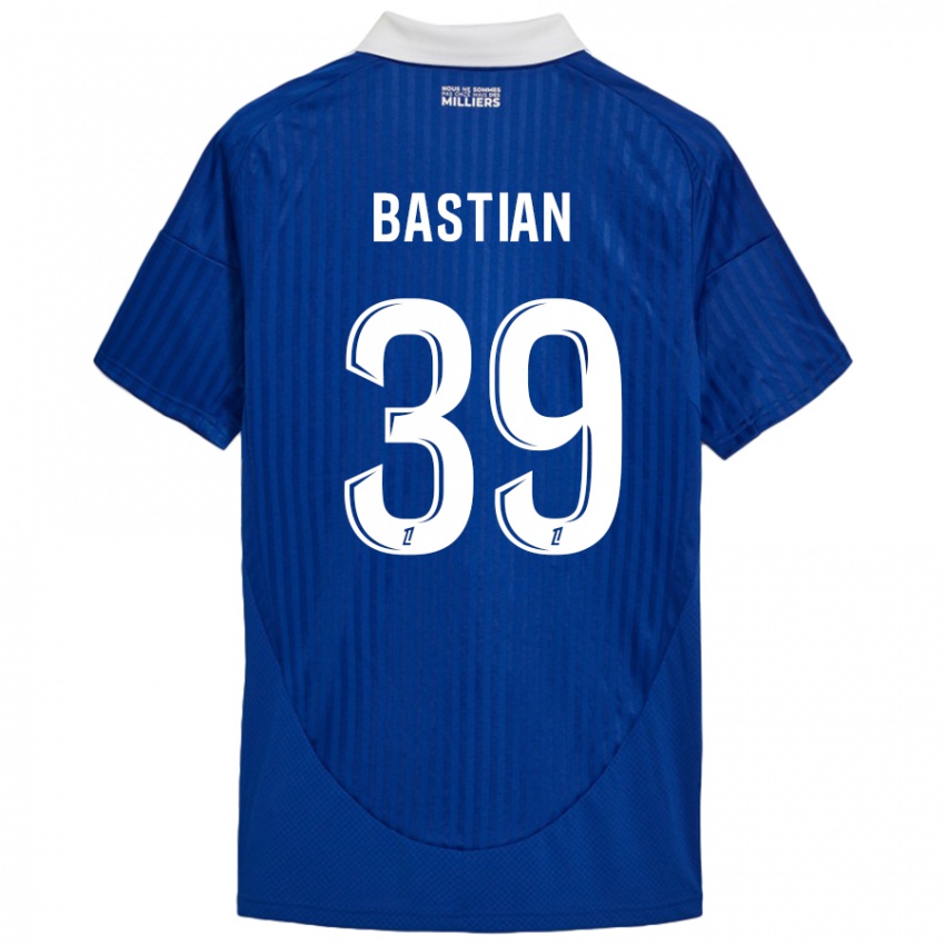 Niño Camiseta Maxime Bastian #39 Azul Blanco 1ª Equipación 2024/25 La Camisa México