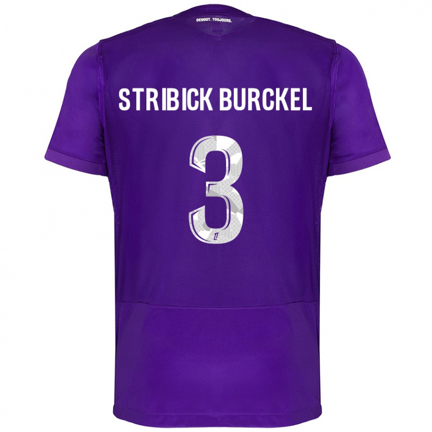 Niño Camiseta Laetitia Stribick-Burckel #3 Morado Blanco 1ª Equipación 2024/25 La Camisa México