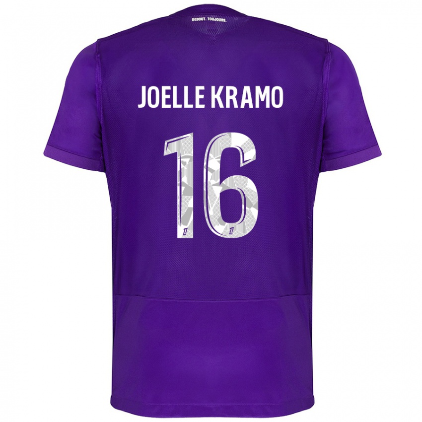 Niño Camiseta Marie Joelle Kramo #16 Morado Blanco 1ª Equipación 2024/25 La Camisa México