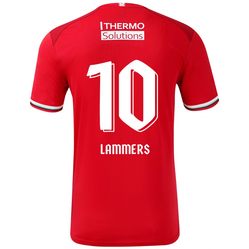 Niño Camiseta Sam Lammers #10 Rojo Blanco 1ª Equipación 2024/25 La Camisa México