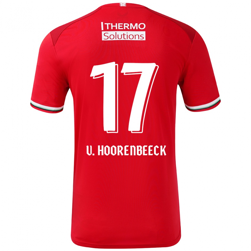 Niño Camiseta Alec Van Hoorenbeeck #17 Rojo Blanco 1ª Equipación 2024/25 La Camisa México