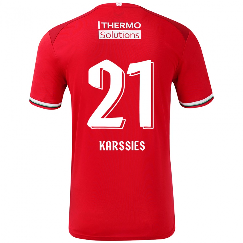 Niño Camiseta Sam Karssies #21 Rojo Blanco 1ª Equipación 2024/25 La Camisa México