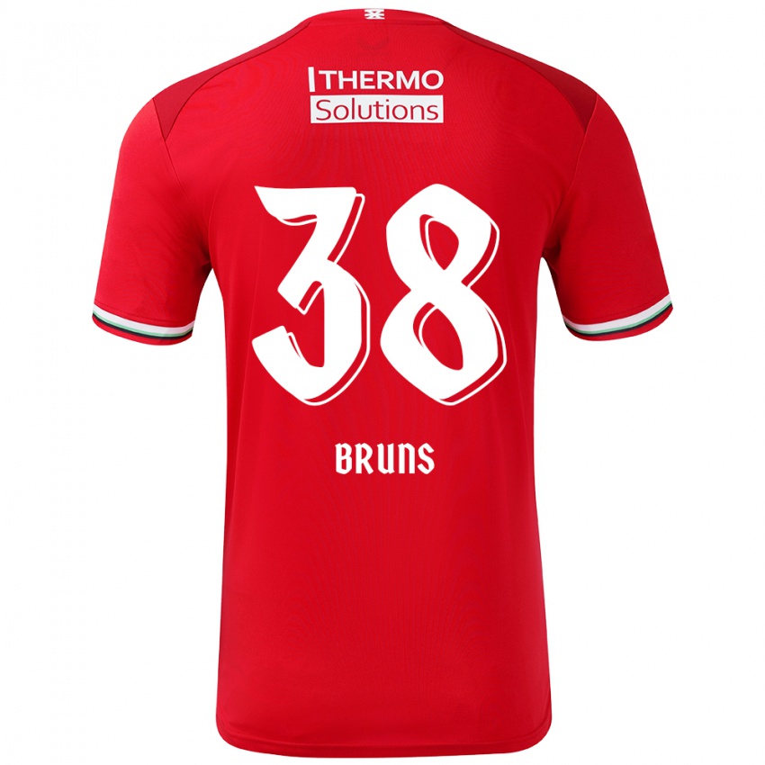 Niño Camiseta Max Bruns #38 Rojo Blanco 1ª Equipación 2024/25 La Camisa México