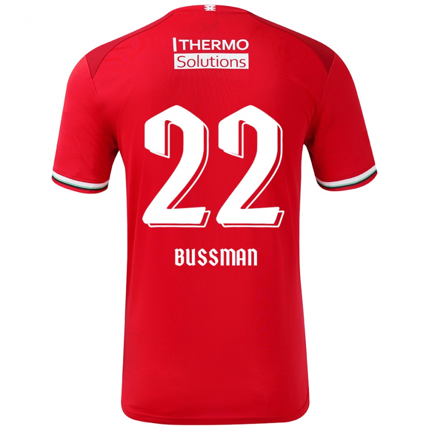 Niño Camiseta Fiene Bussman #22 Rojo Blanco 1ª Equipación 2024/25 La Camisa México