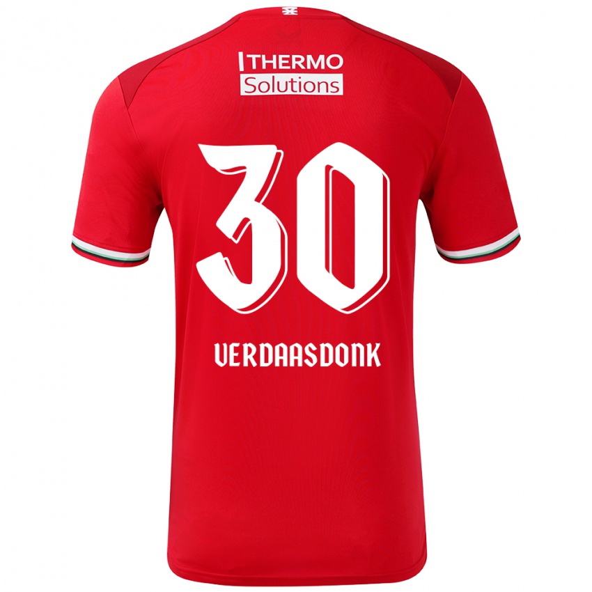 Niño Camiseta Suus Verdaasdonk #30 Rojo Blanco 1ª Equipación 2024/25 La Camisa México