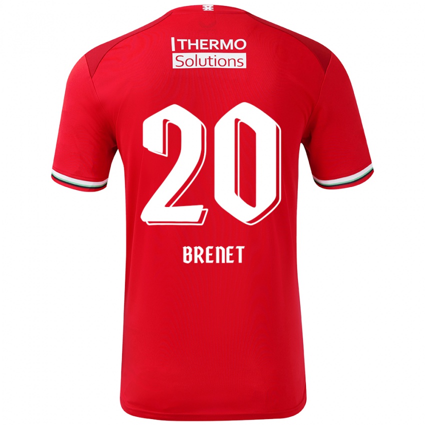 Niño Camiseta Joshua Brenet #20 Rojo Blanco 1ª Equipación 2024/25 La Camisa México