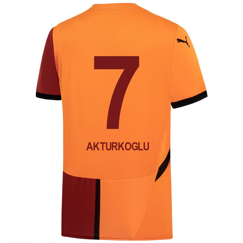 Niño Camiseta Kerem Aktürkoğlu #7 Amarillo Rojo 1ª Equipación 2024/25 La Camisa México