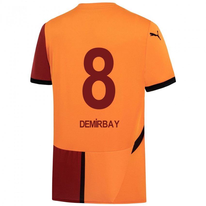 Niño Camiseta Kerem Demirbay #8 Amarillo Rojo 1ª Equipación 2024/25 La Camisa México