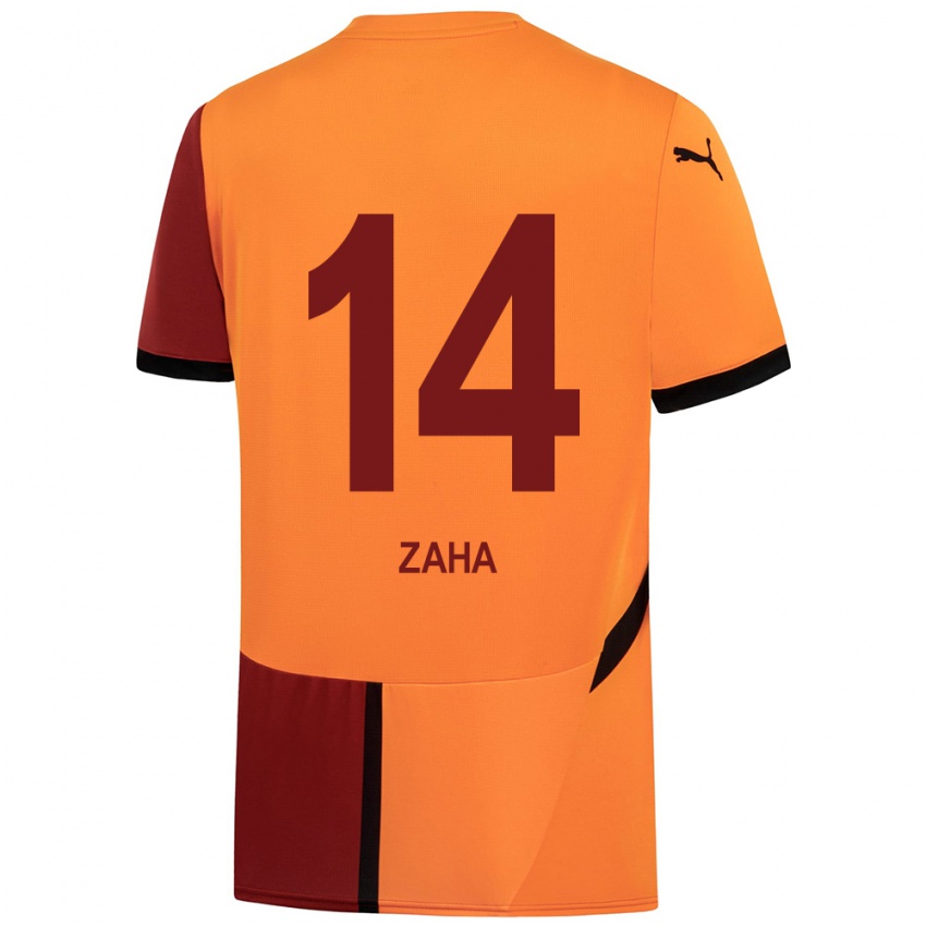 Niño Camiseta Wilfried Zaha #14 Amarillo Rojo 1ª Equipación 2024/25 La Camisa México