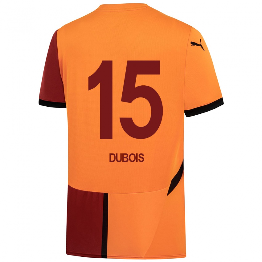 Niño Camiseta Léo Dubois #15 Amarillo Rojo 1ª Equipación 2024/25 La Camisa México