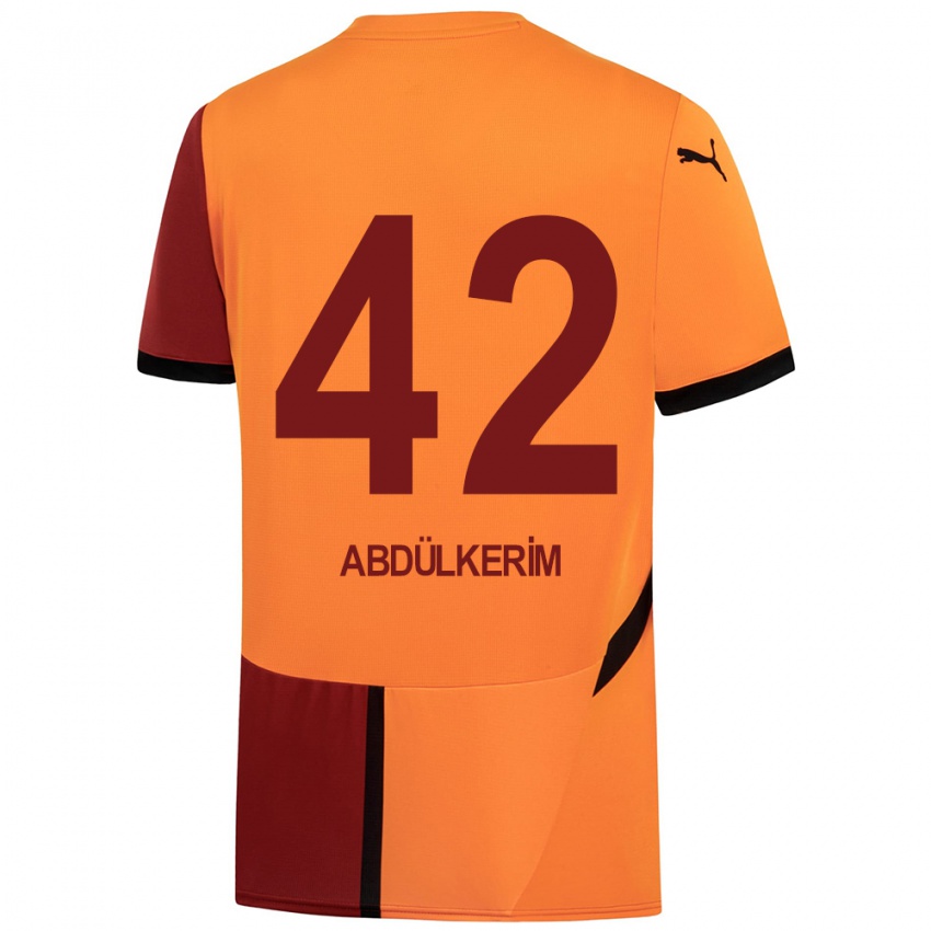 Niño Camiseta Abdülkerim Bardakcı #42 Amarillo Rojo 1ª Equipación 2024/25 La Camisa México