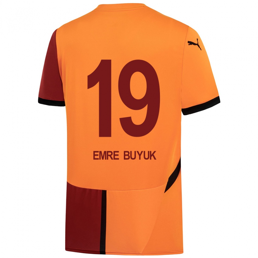 Niño Camiseta Enes Emre Büyük #19 Amarillo Rojo 1ª Equipación 2024/25 La Camisa México