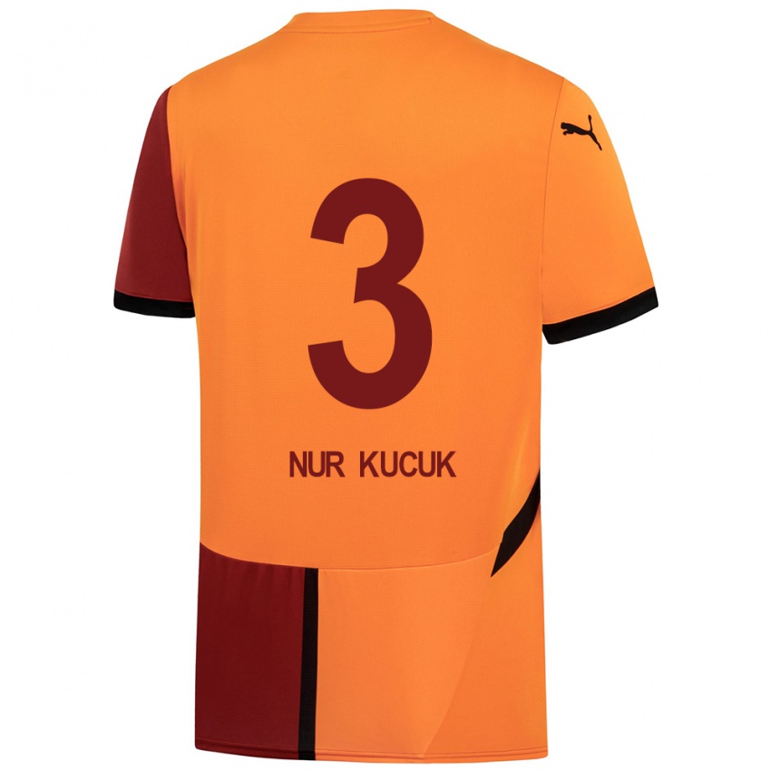 Niño Camiseta Rabia Nur Küçük #3 Amarillo Rojo 1ª Equipación 2024/25 La Camisa México