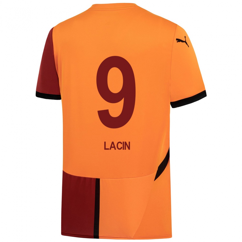 Niño Camiseta Elanur Laçin #9 Amarillo Rojo 1ª Equipación 2024/25 La Camisa México